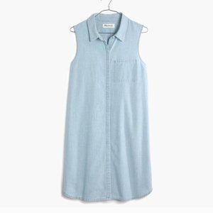 Madewell Sleeveless Chambray Shirt Dress